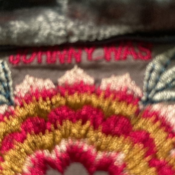 Johnny Was Embroidered Floral Velour Kimono Size Small - Picture 11 of 11